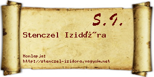 Stenczel Izidóra névjegykártya